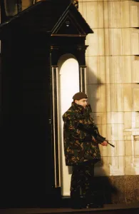 Army Soldier On Duty Outside Buckingham Palace Army Soldier On Duty Outside Buckingham Palace