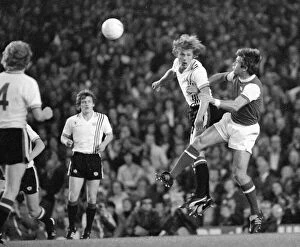 Images Dated 30th August 1977: Arsenal attacks the Manchester United goal at Highbury August 1977