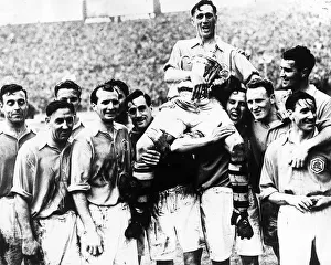 Arsenal football team celebrate FA Cup victory in 1950 Arsenal football team celebrate FA Cup victory in 1950