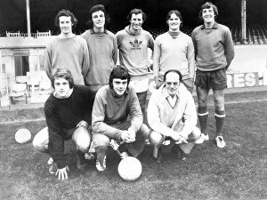 Arsenal manager Terry Neill back row centre. With Back Row (Left to Right