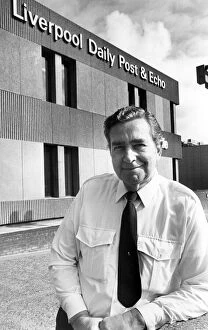 Newspaper Gallery: Arthur Russell, who retires from the Liverpool Echo today, outside the newspapers office