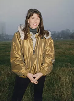 Images Dated 1st February 1991: Athlete Steve Cram Karen Cram modelling a ski jacket - winter coat 1