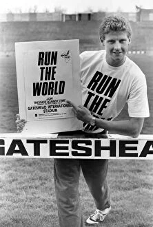 Images Dated 19th May 1986: Athlete Steve Cram Steve Cram encourages people to take part in Sport Aid