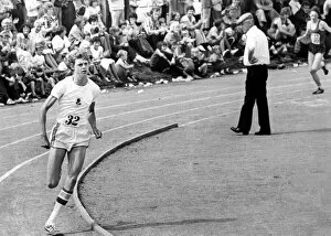 Images Dated 15th July 1978: Athlete Steve Cram Steve Cram streaks for the line in the invitation mile