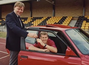 Athlete Steve Cram Steve Cram takes delivery of a new BMW from Mill Garages Athlete Steve Cram Steve Cram takes delivery of a new BMW from Mill Garages