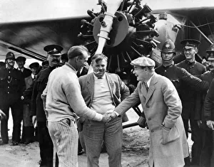 Atlantic Flight in Round-The-World Attempt The monoplane " Atlantic Flight in Round-The-World Attempt The monoplane "