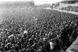 The audience watching Ozzy Osbourne, former lead singer of Black Sabbath, in concert The audience watching Ozzy Osbourne, former lead singer of Black Sabbath, in concert