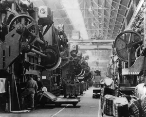 The Austin Motor pressing plant at the Longbridge Works. Circa 1929 The Austin Motor pressing plant at the Longbridge Works. Circa 1929