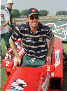 Australian cricketer Glenn McGrath at Brands Hatch 1997 Australian cricketer Glenn McGrath at Brands Hatch 1997