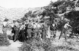 Australian troops practising grenade throwing. Captioned in the Daily Mirror 21st Australian troops practising grenade throwing. Captioned in the Daily Mirror 21st