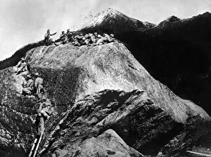 Austrians defending a mountain outpost in the Izonzo district Austrians defending a mountain outpost in the Izonzo district