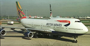Images Dated 14th April 1999: The BA 747 400 aircraft involved in the clear air turbulance flight to Heathrow airport