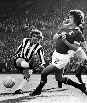 Newcastle United Gallery: A bad one for Newcastles Micky Burns as his shot cannons off Geroge Burley