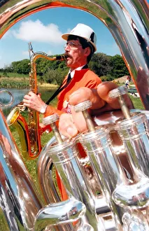 Bandsman Einar Torsvik from Norway with Pegswood Brass Band on June 1, 1997 Bandsman Einar Torsvik from Norway with Pegswood Brass Band on June 1, 1997