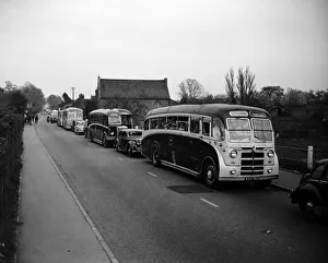 Bank holiday traffic at Sittingbourne, Kent. 23rd April 1957 Bank holiday traffic at Sittingbourne, Kent. 23rd April 1957