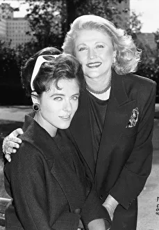 Barbara Taylor Bradford authoress meets actress and model Liz Hurley Barbara Taylor Bradford authoress meets actress and model Liz Hurley