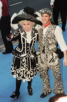 Images Dated 6th April 1997: Barbara Windsor with boyfriend Scott Harvey, dressed as a Pearly Queen and King