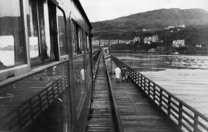 Barmouth Bridge and Estuary of the River Mawddach near Barmouth, Gwynedd Barmouth Bridge and Estuary of the River Mawddach near Barmouth, Gwynedd