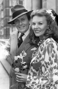 Barry Humphries and wife Diane Millstead at their wedding in London - June 1979 Barry Humphries and wife Diane Millstead at their wedding in London - June 1979