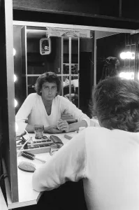 Barry Manilow in his dressing room during one of his concerts at Hartford Civic Center Barry Manilow in his dressing room during one of his concerts at Hartford Civic Center