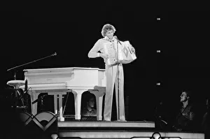Barry Manilow playing the accordion in concert at Hartford Civic Center, Hartford Barry Manilow playing the accordion in concert at Hartford Civic Center, Hartford