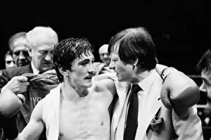 Images Dated 5th June 1984: Barry McGuigan vs Esteban Eguia at the Royal Albert Hall, Kensington, London