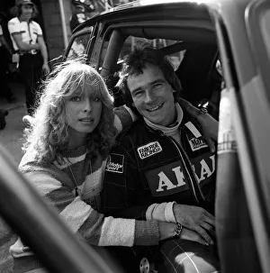 Barry Sheene with girlfriend Stephanie McClean at Brands Hatch for race meet Barry Sheene with girlfriend Stephanie McClean at Brands Hatch for race meet