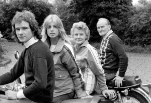 Barry Sheene: In the pits as a timekeeper will be his constant girl friend Stephanie Barry Sheene: In the pits as a timekeeper will be his constant girl friend Stephanie