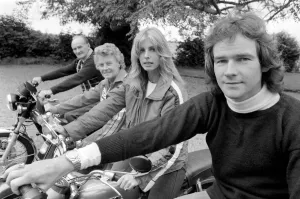 Barry Sheene: In the pits as a timekeeper will be his constant girl friend Stephanie Barry Sheene: In the pits as a timekeeper will be his constant girl friend Stephanie