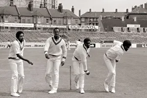 Images Dated 11th May 1976: A Batsmans Nightmare at The Oval May 1976 The fearsome four from the West