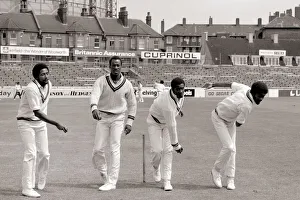 Images Dated 11th May 1976: A Batsmans Nightmare at The Oval May 1976 The fearsome four from the West