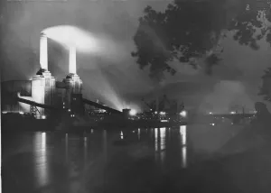 Battersea Power Station illuminated for World Power Conference, 17th July 1950 Battersea Power Station illuminated for World Power Conference, 17th July 1950