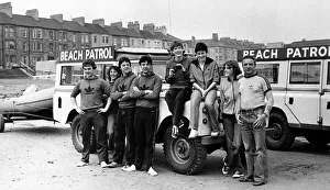 Images Dated 26th May 1980: Beach patrol at Redcar seafront. 26th May 1980