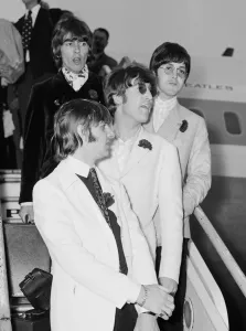 The Beatles arriving at London Heathrow Airport after their last ever concert tour of The Beatles arriving at London Heathrow Airport after their last ever concert tour of