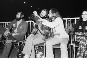 Former Beatles drummer Ringo Starr attends the Marc Bolan concert at Wembley as Former Beatles drummer Ringo Starr attends the Marc Bolan concert at Wembley as