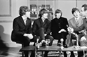 The Beatles hold a news press conference after it was released, this morning The Beatles hold a news press conference after it was released, this morning