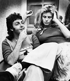 Former Beatles member Paul McCartney with his wife and fellow band member Linda at Former Beatles member Paul McCartney with his wife and fellow band member Linda at
