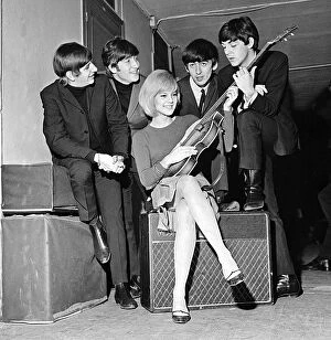 Images Dated 24th July 2014: The Beatles in Paris with French singer Sylvie Vartan January 1964