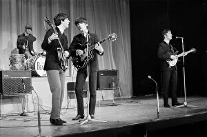 Theatre Collection: The Beatles rehearse at The Prince of Wales Theatre in London for The Royal Variety