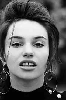 Images Dated 1st September 1986: Beatrice Dalle, french actress, photo-call in London to promote new film Betty Blue