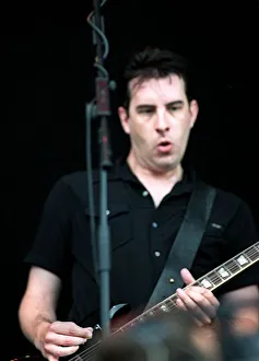 Beautiful South guitarist on stage at T in the Park July 1999 Beautiful South guitarist on stage at T in the Park July 1999
