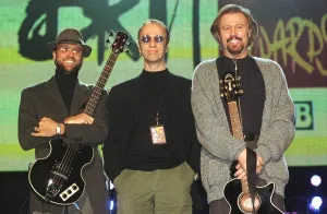 The Bee Gees at Brit music awards at Earls Court where they received a ward for their The Bee Gees at Brit music awards at Earls Court where they received a ward for their