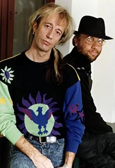 Images Dated 15th March 1991: Bee Gees Pop Group members brothers Maurice Gibb & Robin Gibb