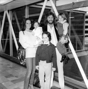 Bee Gees Singer Barry Gibb with his wife Linda and children Travis (12 months) Bee Gees Singer Barry Gibb with his wife Linda and children Travis (12 months)