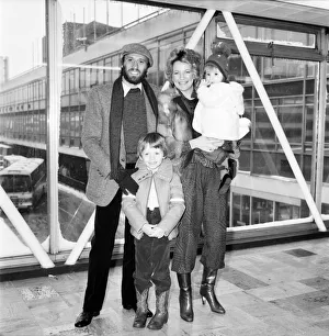 Bee Gees Singer Maurice Gibb with his family at Heathrow Airport before leaving for Bee Gees Singer Maurice Gibb with his family at Heathrow Airport before leaving for