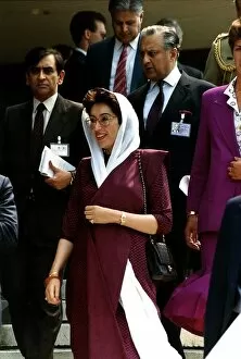 Images Dated 6th July 1989: Benazir Bhutto Prime Minister of Pakistan. July 1989