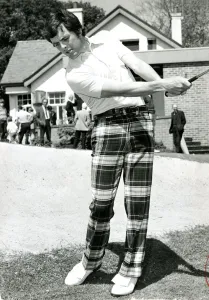 BERNARD GALLACHER golf 1974 golf tips feature tartan trousers Bernard Gallacher BERNARD GALLACHER golf 1974 golf tips feature tartan trousers Bernard Gallacher