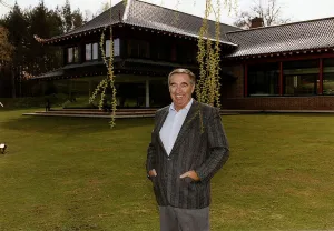 Bernard Matthews April 1991 Pictured outside his japanese style home in Norfolk Bernard Matthews April 1991 Pictured outside his japanese style home in Norfolk