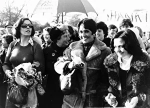 Betty Williams and Joan Baez American folk singer famous for protest songs anti-Vietnam Betty Williams and Joan Baez American folk singer famous for protest songs anti-Vietnam