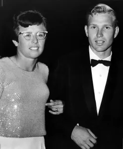 Billie Jean King and her husband Larry at the Wimbledon Ball Billie Jean King and her husband Larry at the Wimbledon Ball